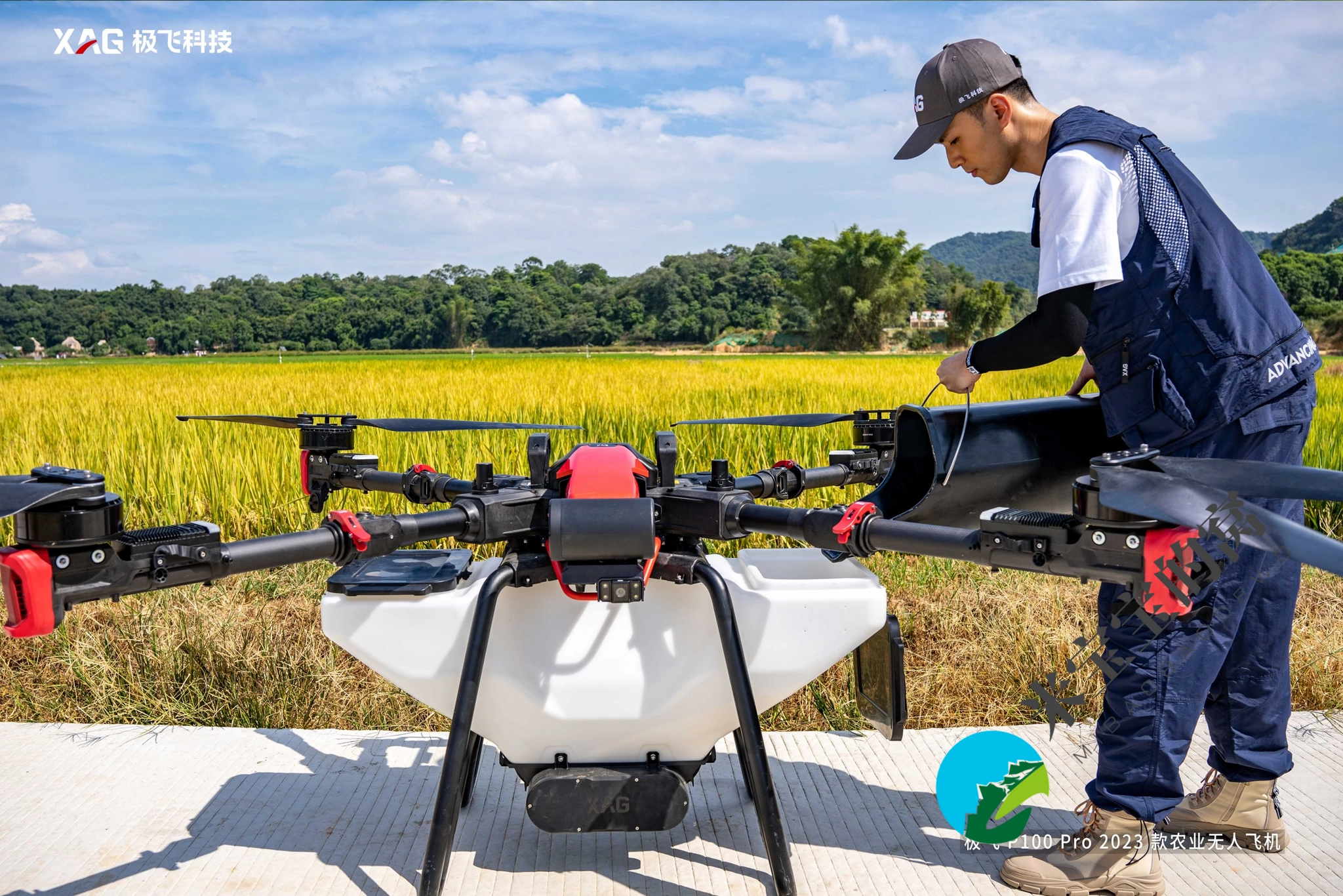 极飞2023款新品农业无人机P100pro现场实测视频，先睹为快！